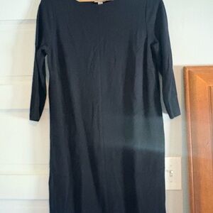 J. Jill Classic Black Long Sleeve Dress